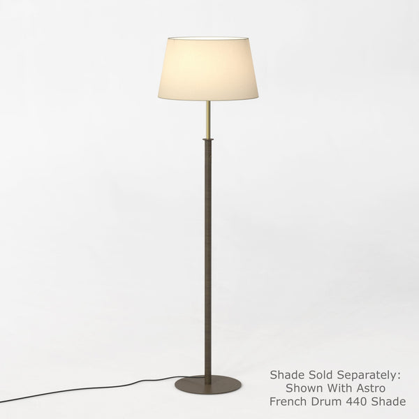 Club Floor Lamp In Bronze With Brass Detail